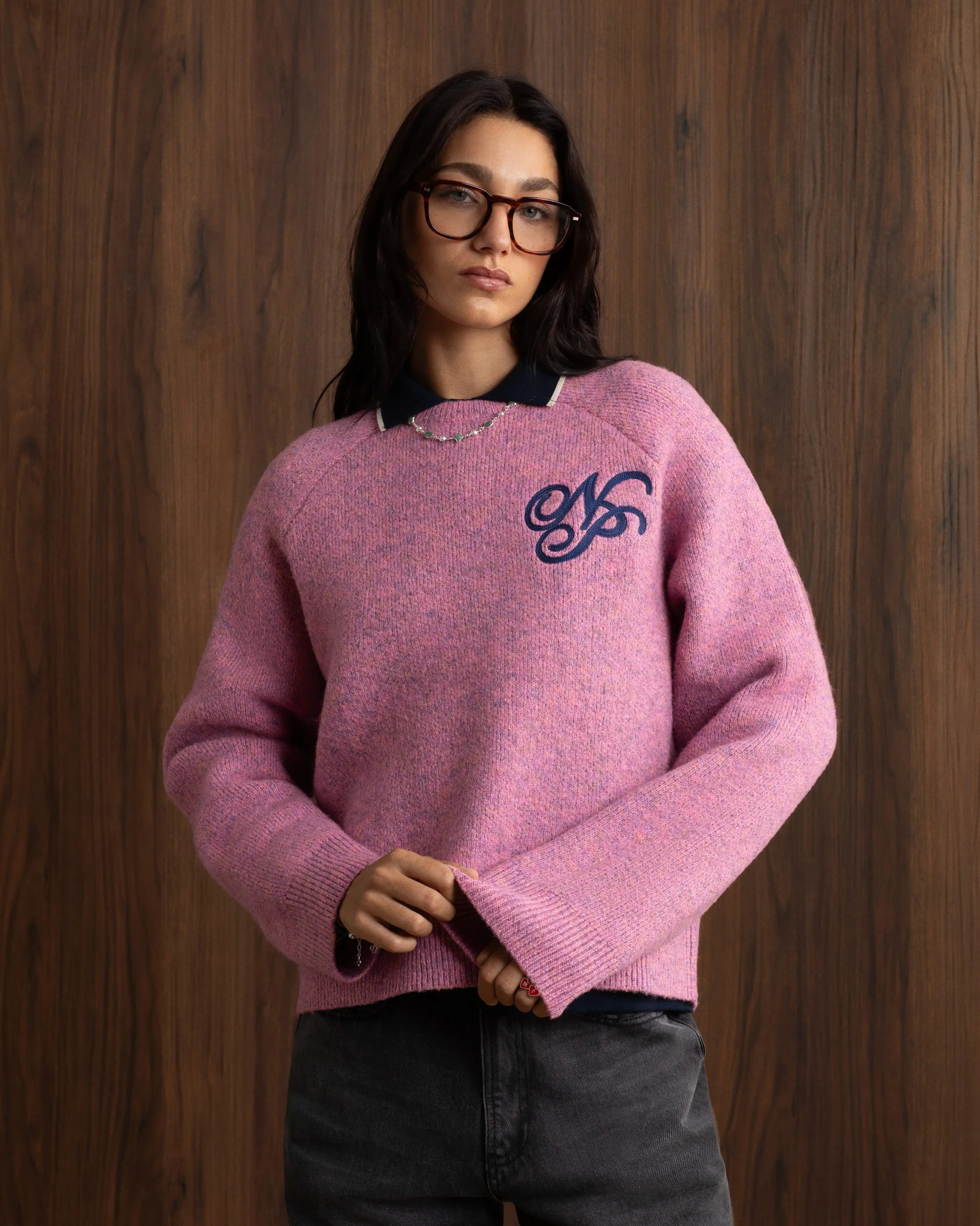 Le Marais Knit Sweater Pink Work Comfort