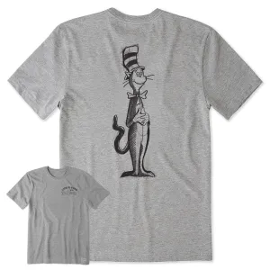 Men's The Cat Hand Drawn Short Sleeve Crusher Tee Comfort Stretch