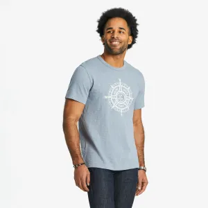 Men's Positive Compass Textured Slub Tee Chic And Comfortable