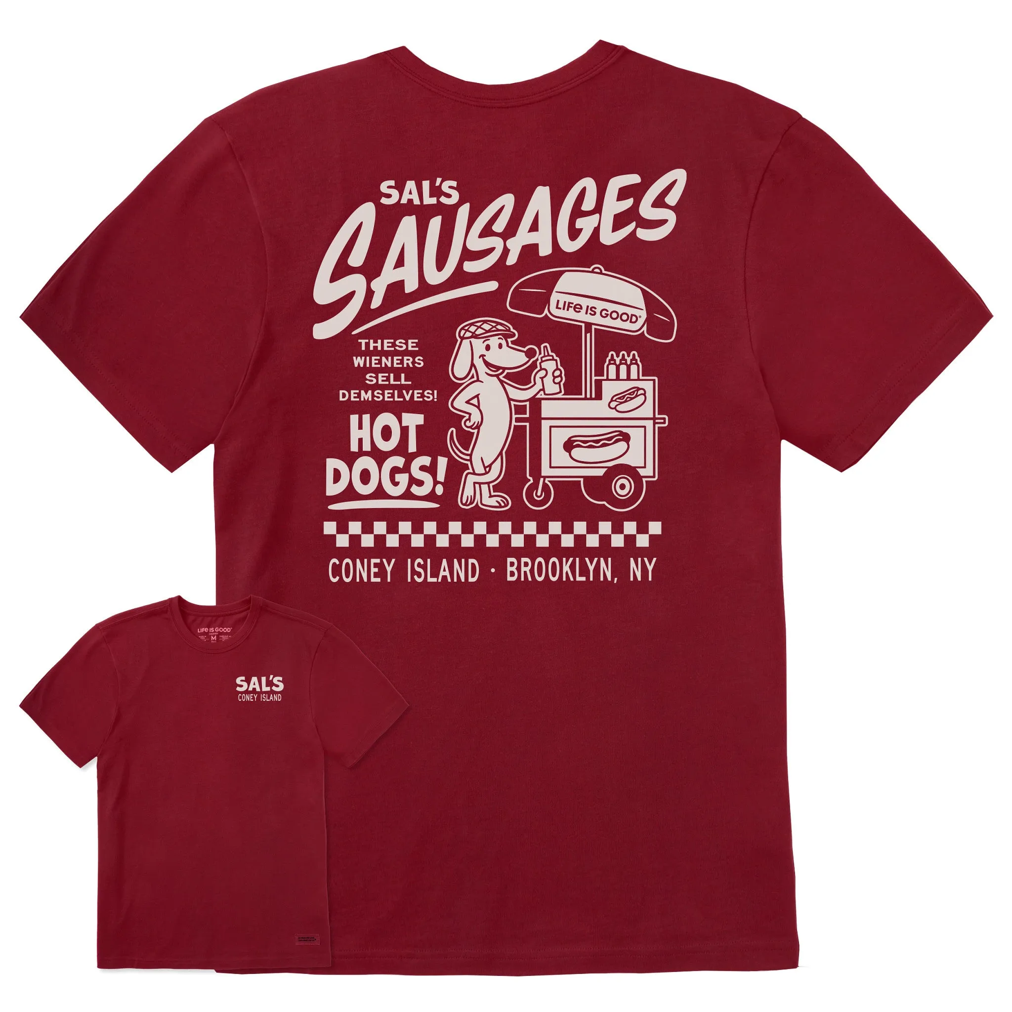 Men's Sal's Sausages Short Sleeve Crusher Tee Comfy Layering Comfortable and stylish