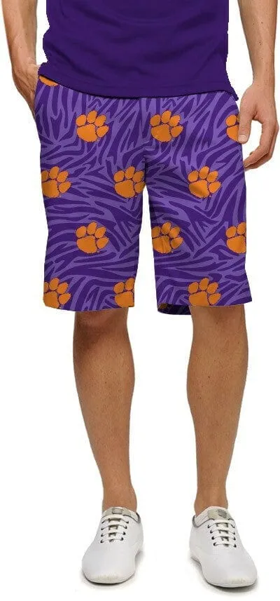 Anti Slip Grip Technology Moisture Management Lining Loudmouth Golf: Men's Shorts - Clemson Paw Power