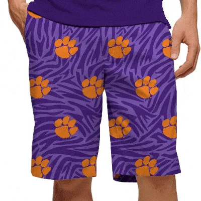 Loudmouth Golf: Men's Shorts - Clemson Paw Power Comfy Layers