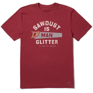 Smart Fashion Fresh Comfort Style Men's Sawdust is Man Glitter Saw Short Sleeve Tee
