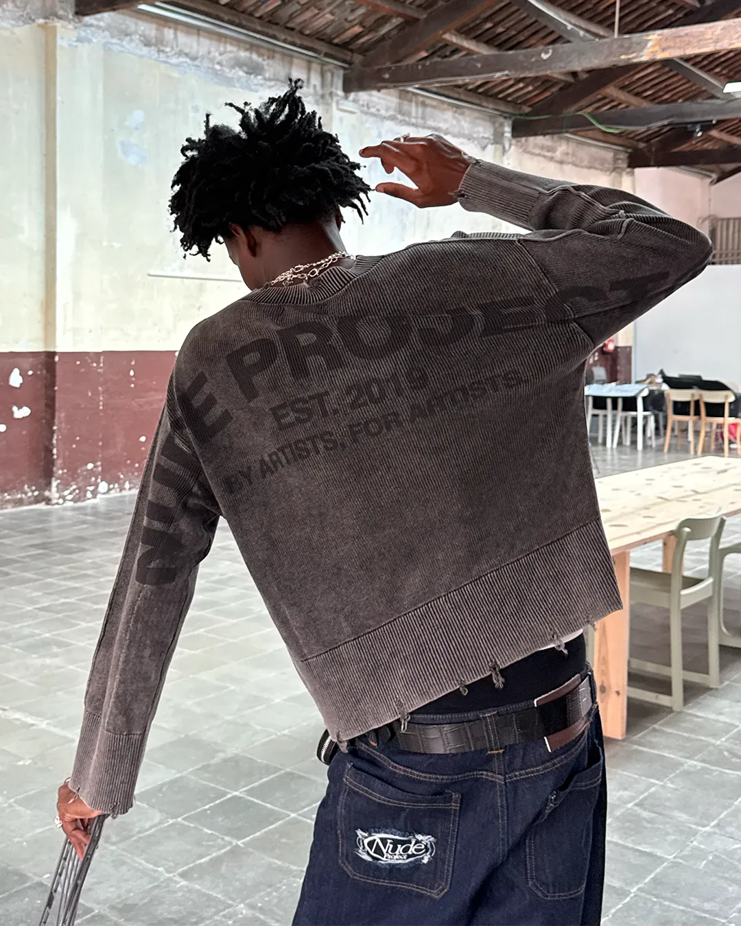 Friction Resistant Perfect Cropped Knit Sweater Ash