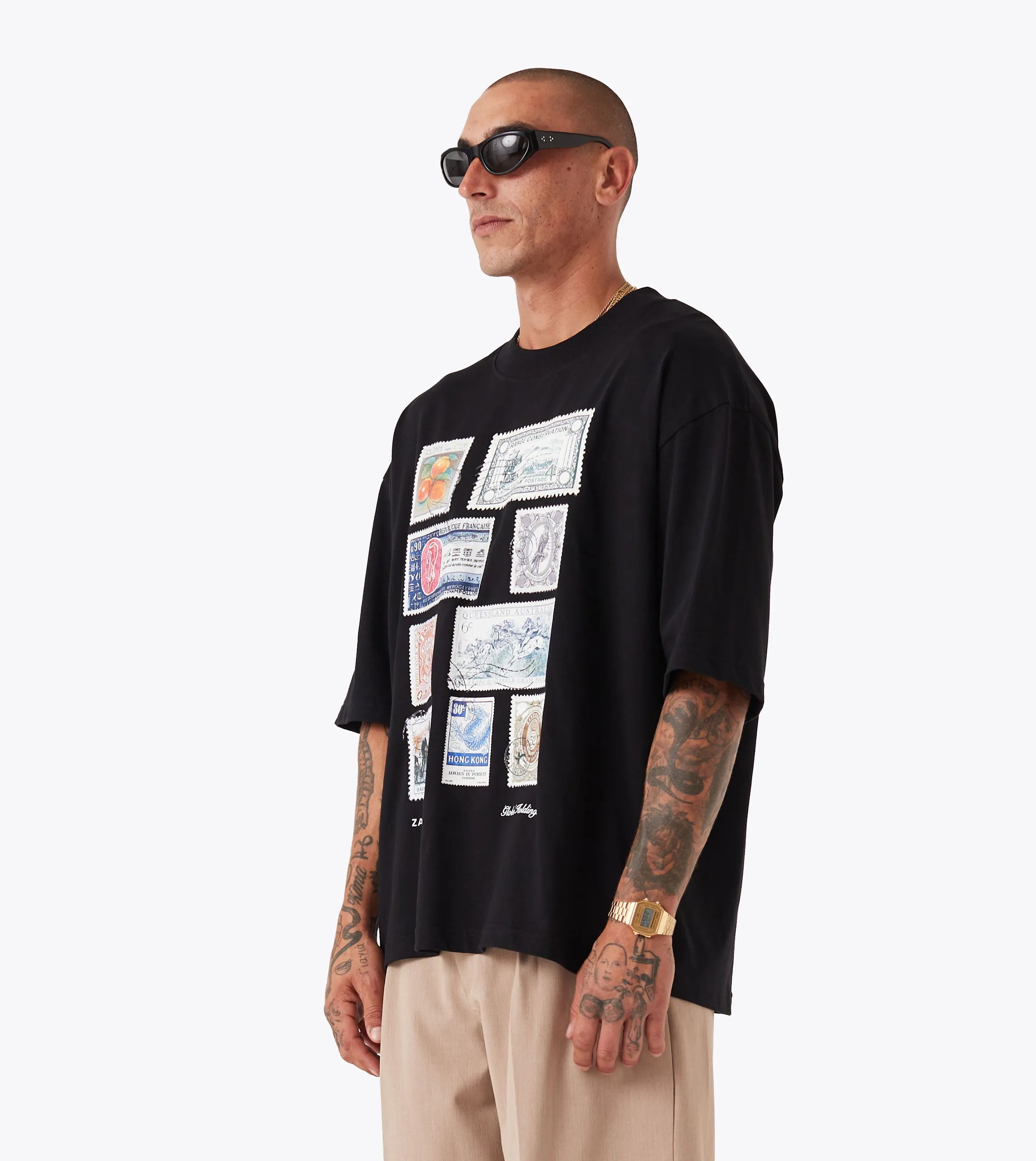 Stamps Flow Tee Black Cool and Comfortable Effortless Wearable