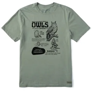 Comfortable Stretch Comfy Performance Wear Men's The Wisdom of Owls Short Sleeve Tee