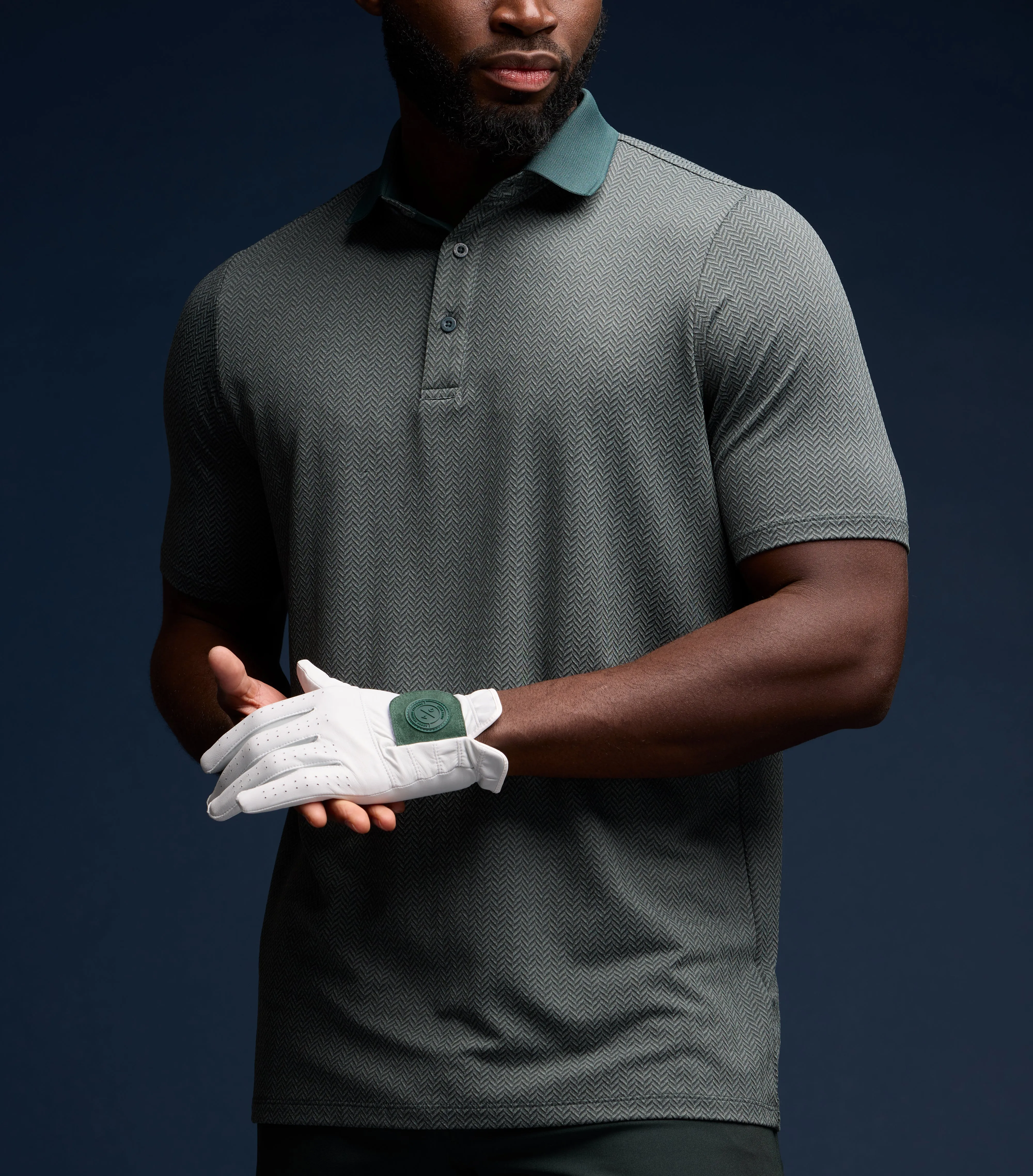 Business Lunch Herringbone Polo