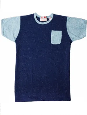 Blue Monday Crazy Ringer Pocket Tee Cool Edge Luxury Mood