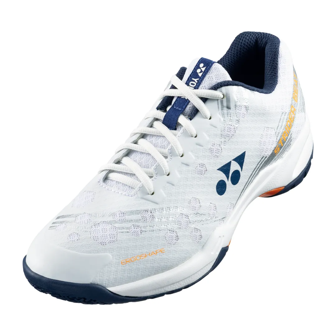 Mesh Fabric Structured silhouette Yonex Power Cushion STRIDER BEAT Mens [White/Orange]