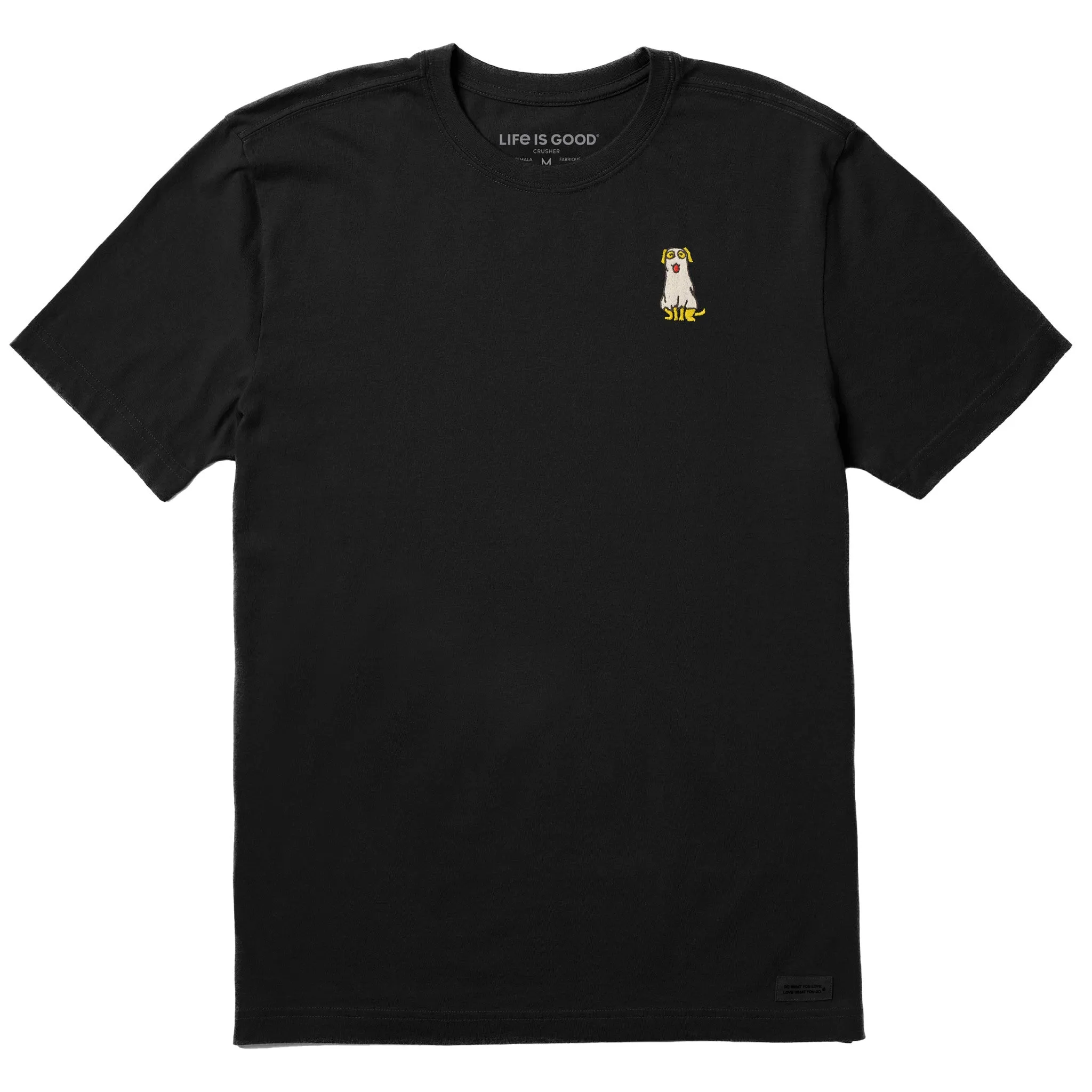 Perfect Comfort Wear DoubleStitchedHem Men's Silly Ghost Pup Short Sleeve Crusher Tee