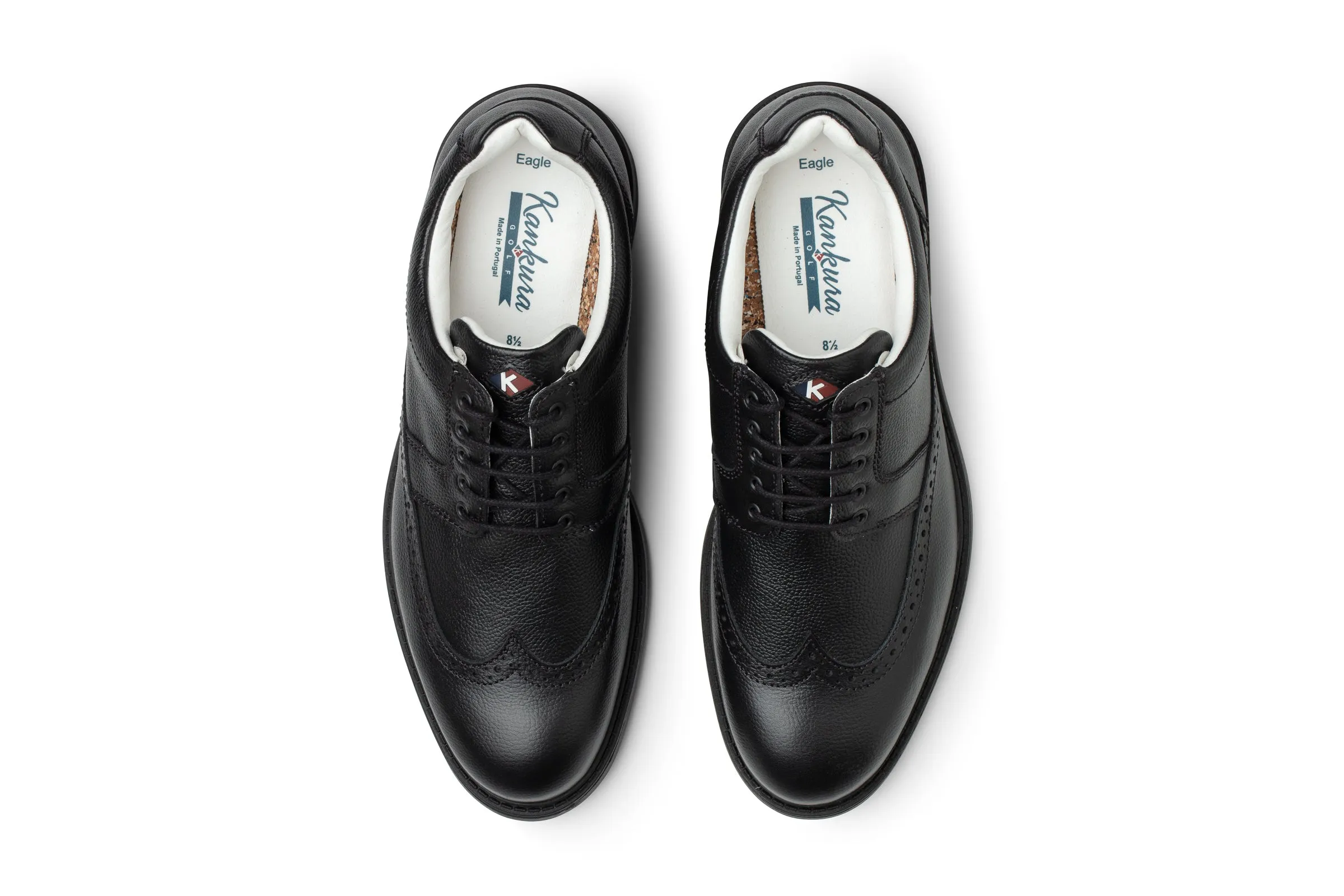 Optimal Fit Eagle 02 Black  Men's Golf Shoes  E001-02