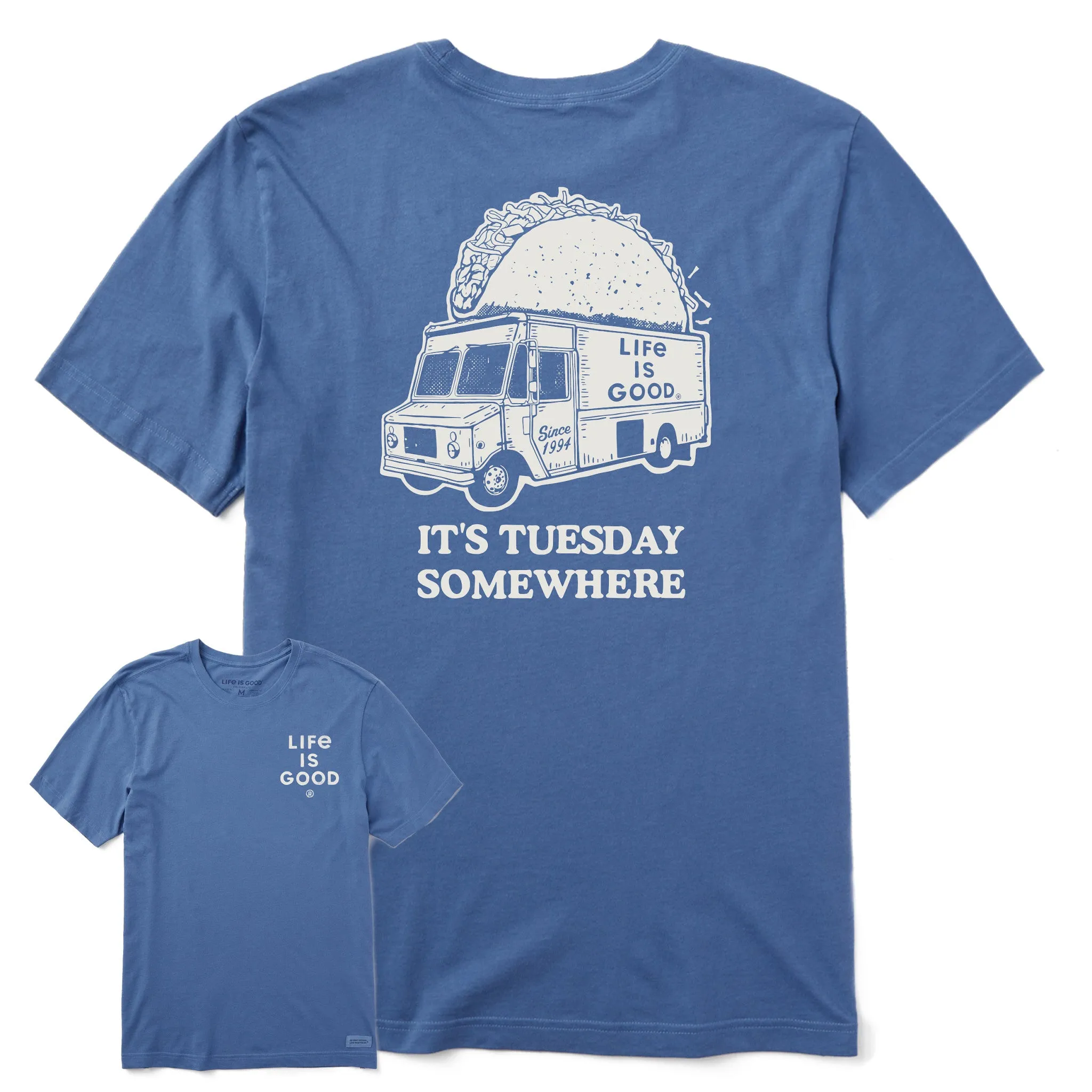 Men's Taco Tuesday Truck Short Sleeve Tee Smart Design Everyday Wear