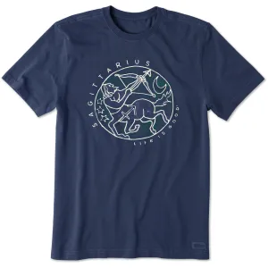 Men's Trippy Sagittarius Short Sleeve Crusher Tee Soft Waistband