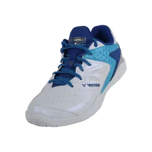 Flexible Chassis Victor 55th Anniversary Badminton Shoes [White/Blue] P9200IIITD-55 AF