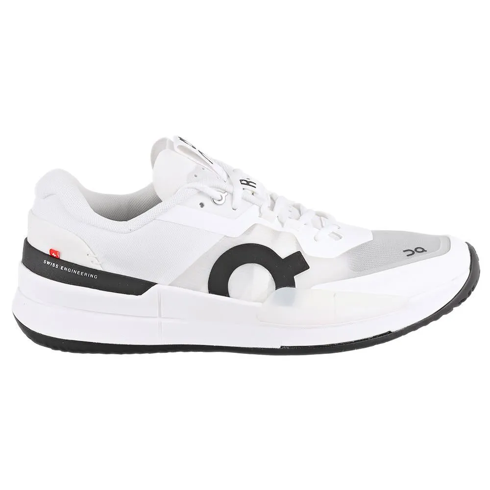 On Men's THE ROGER Pro 2 Clay - White/Black High Traction Comfort Cushion