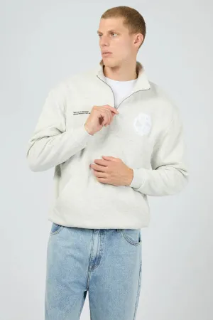 Peace Glow Airlock Quarter Zip Stone Marle