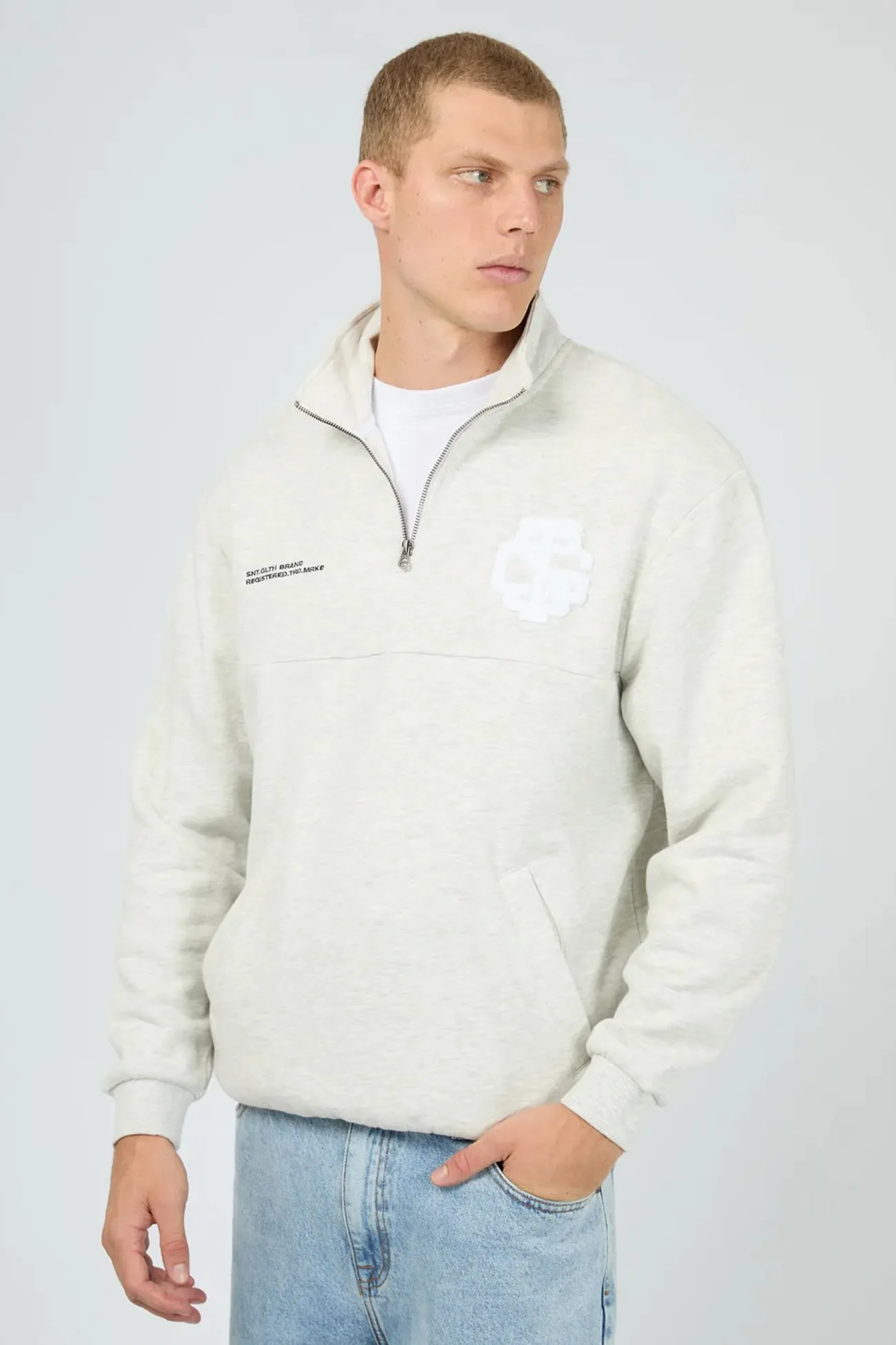 Desert Heat Airlock Quarter Zip Stone Marle
