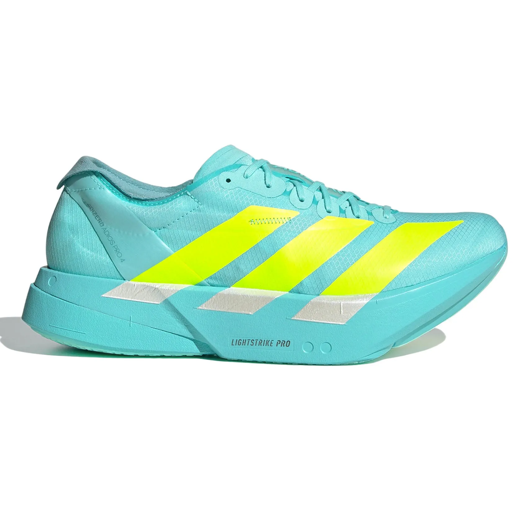 Mens adidas Adizero Adios Pro 4 running in hot weather shoes Structured Stacking