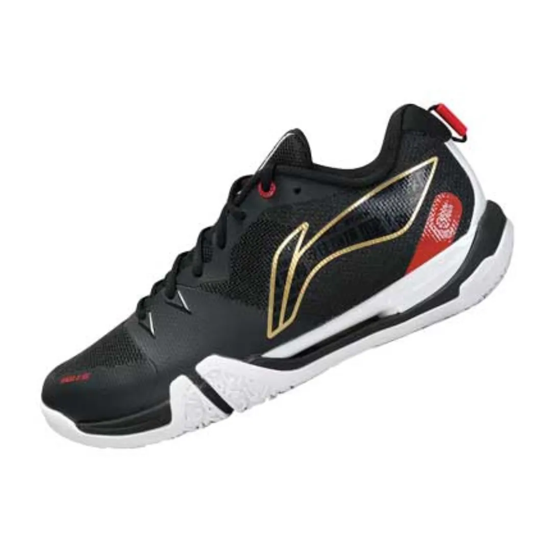 Ultra-soft wear Traction Lug Configuration Li Ning Saga II SE Badminton Shoe Unisex [Black] AYZU001-3