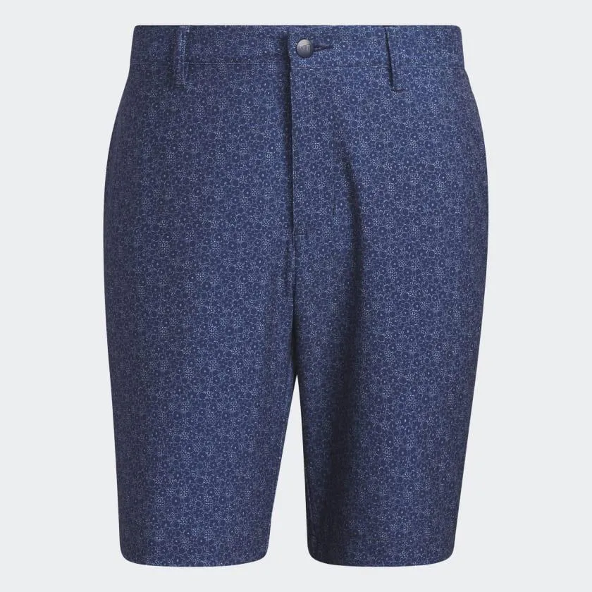 Relaxed fit style ADIDAS ULTIMATE365 NINE-INCH PRINTED GOLF SHORTS - COLLEGIATE NAVY/WHITE