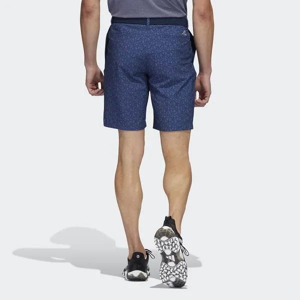 ADIDAS ULTIMATE365 NINE-INCH PRINTED GOLF SHORTS - COLLEGIATE NAVY/WHITE Collectible Item