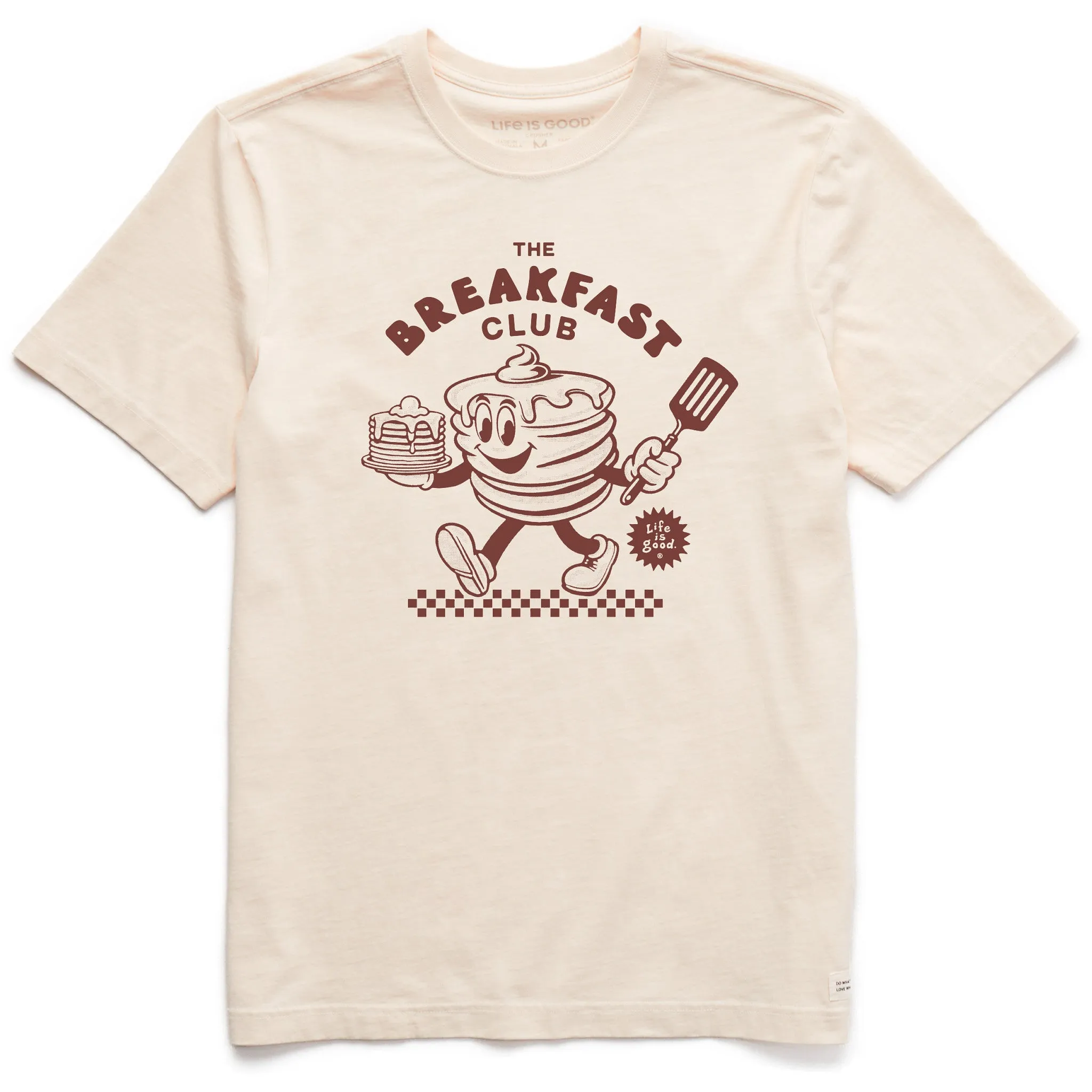 Premium Cotton Blend Men's The Breakfast Club Pancakes Short Sleeve Crusher Tee