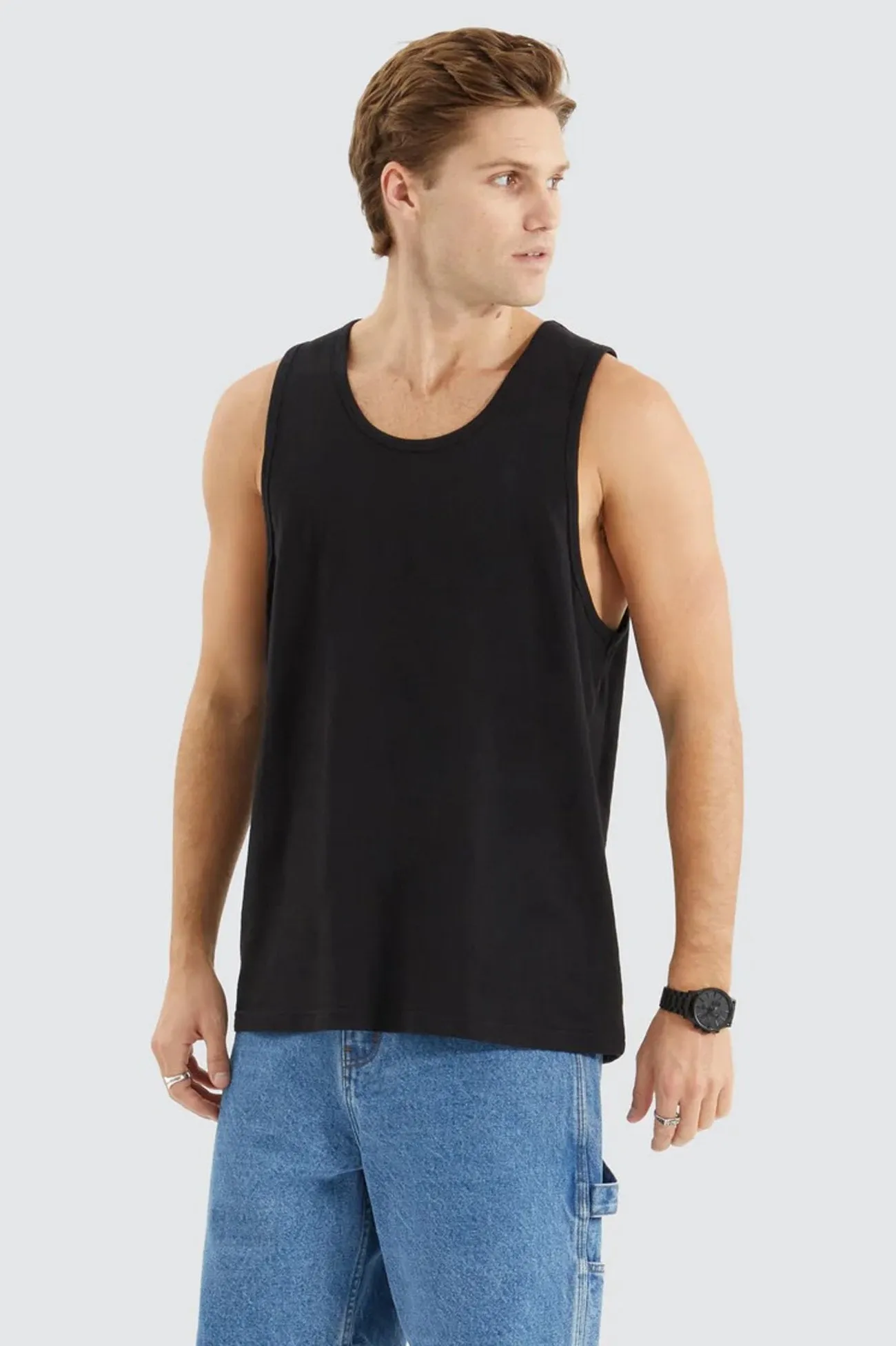 Active Ease Asheville Relaxed Singlet Jet Black