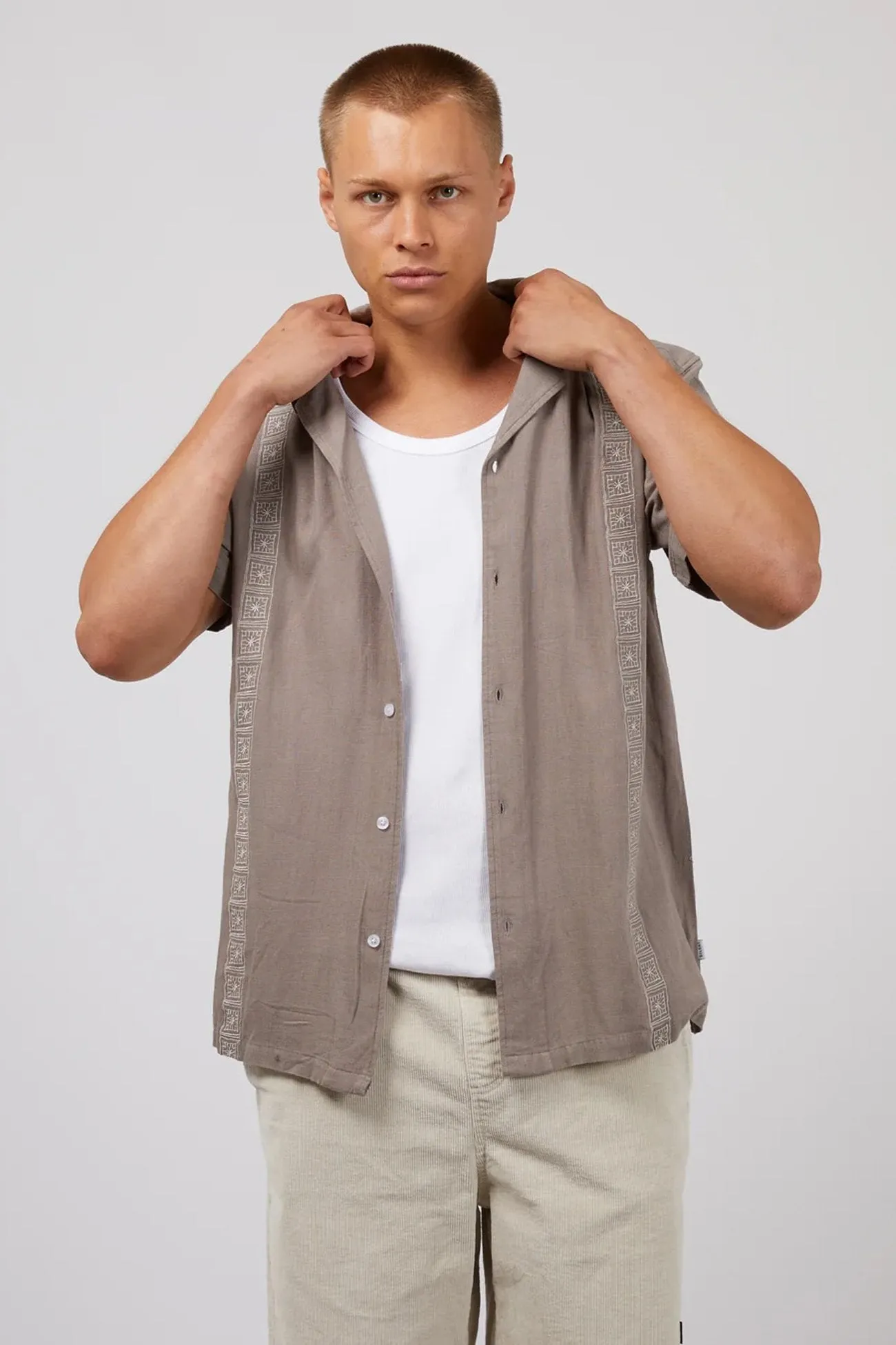 Dover Shirt Mushroom Layering Must-Have All Day Flex