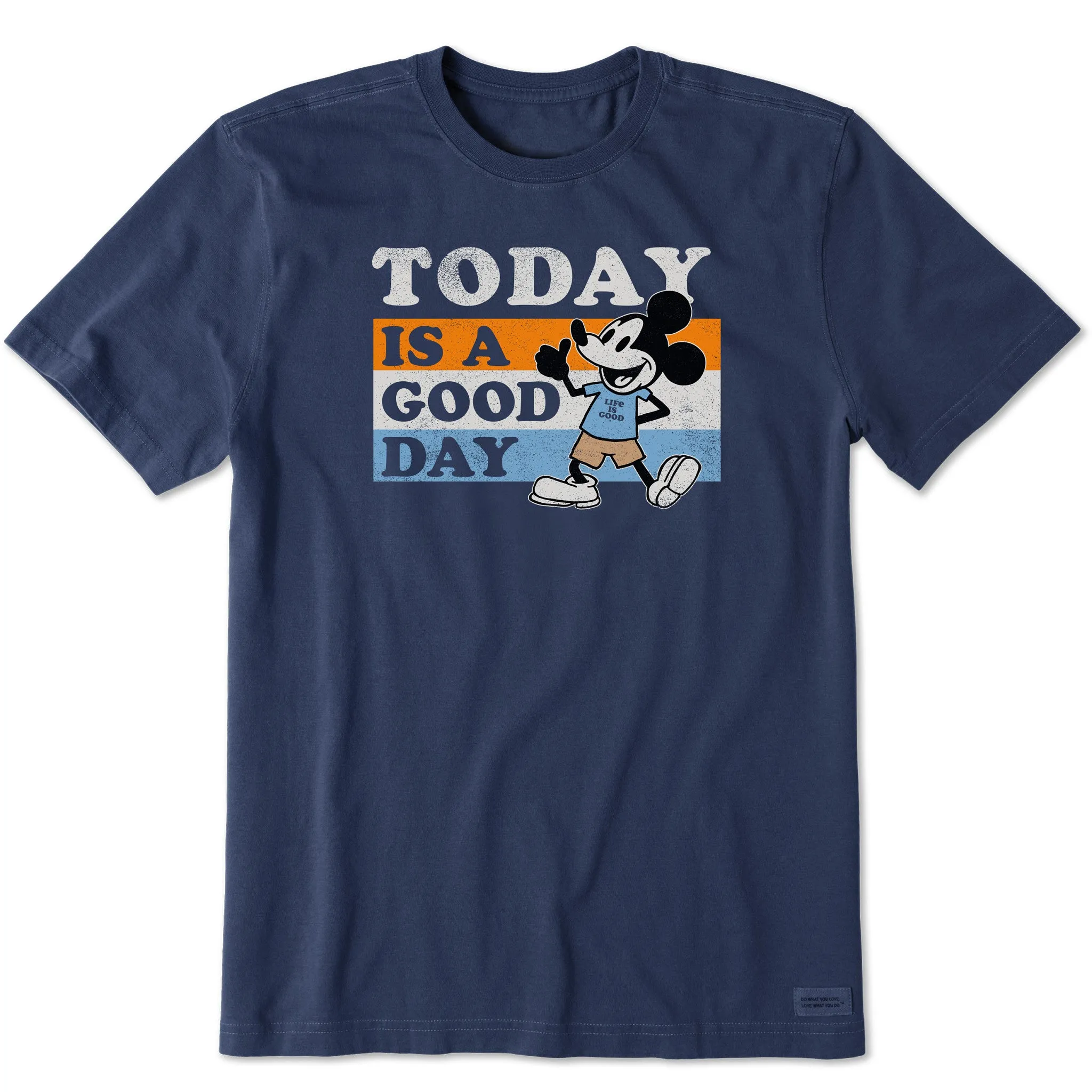 Smooth Finish No-Shrink Fabric Men's Today is a Good Day Will Stripes Short Sleeve Tee