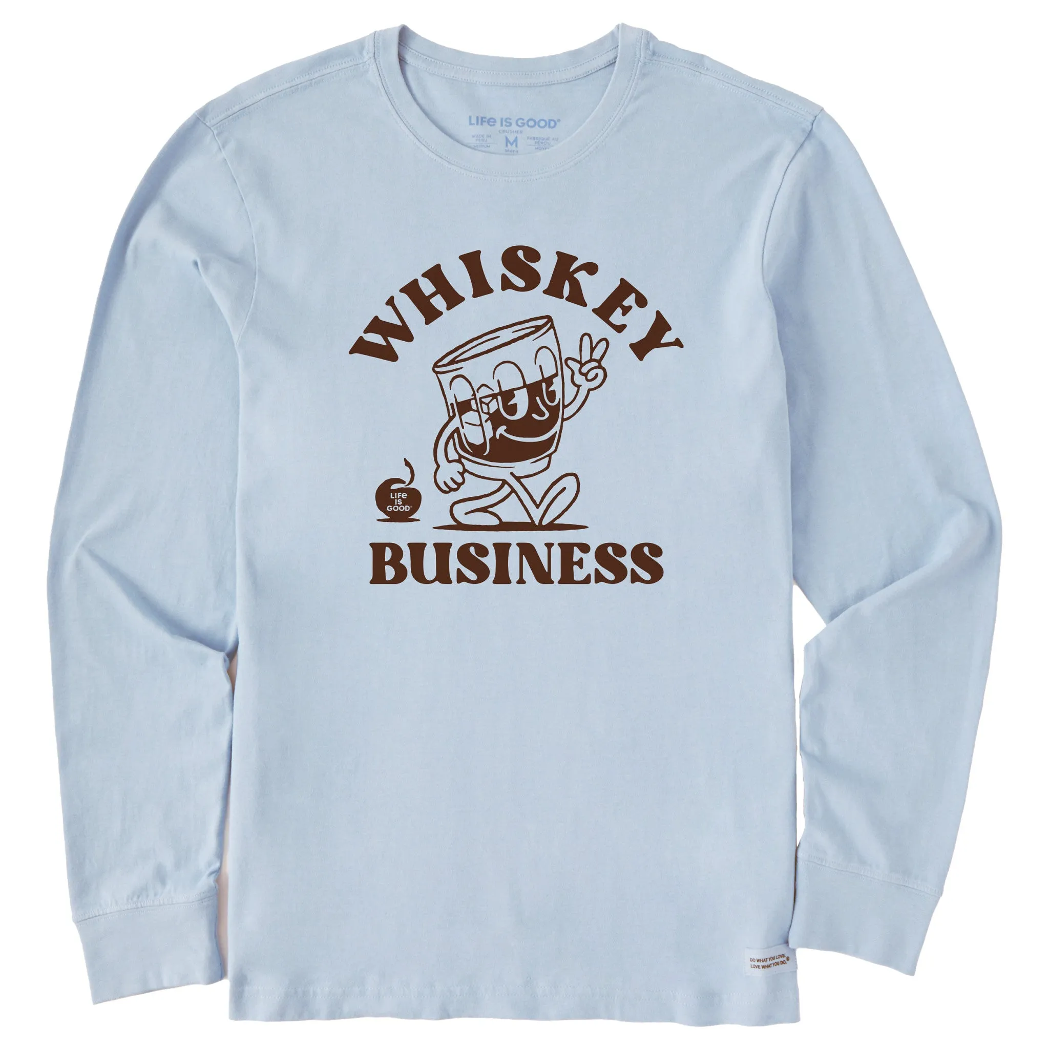 OdorResistant Men's Whiskey Business Mascot Long Sleeve Crusher Tee
