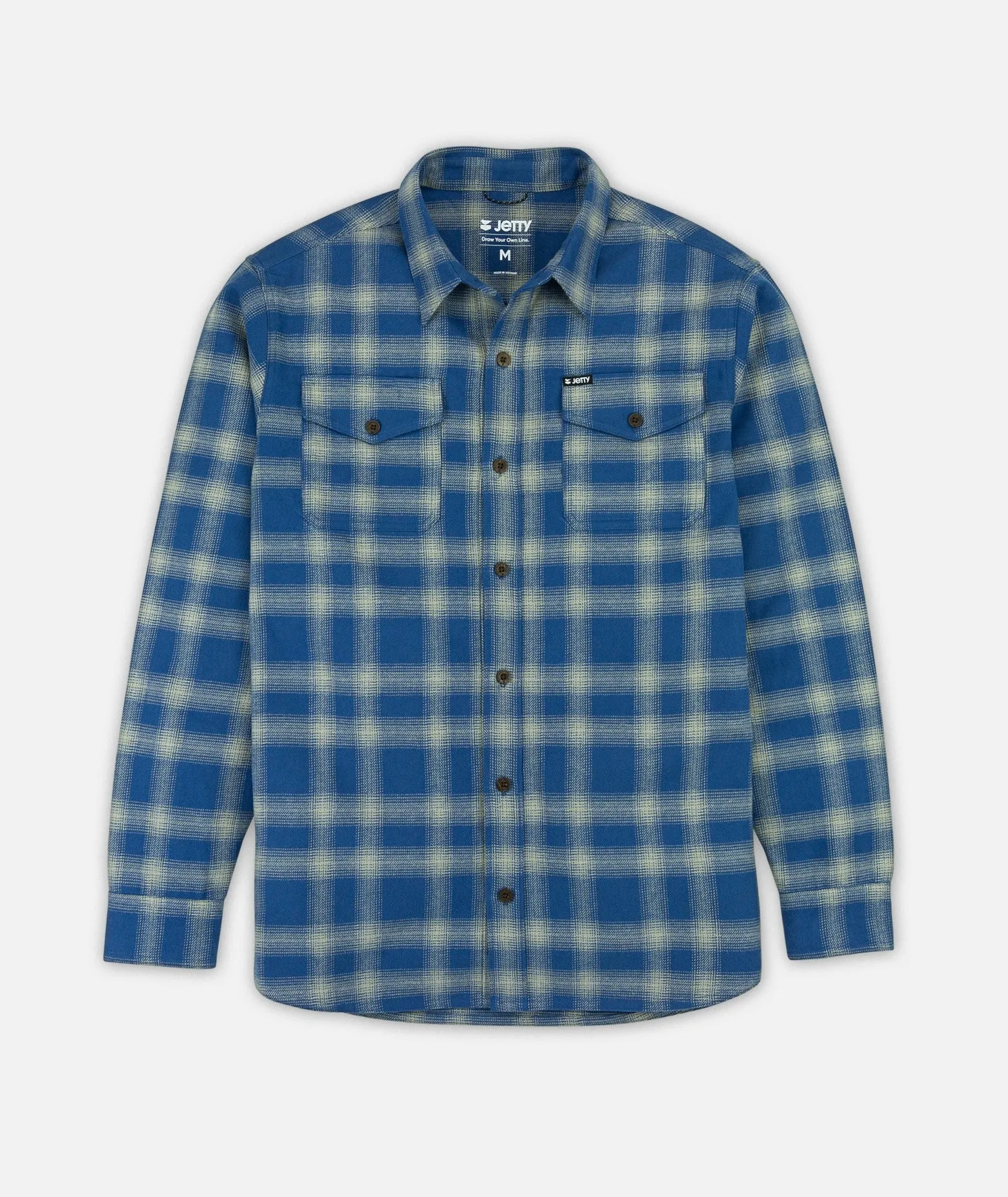 Daily Style Layer-Friendly Breaker Flannel - Blue