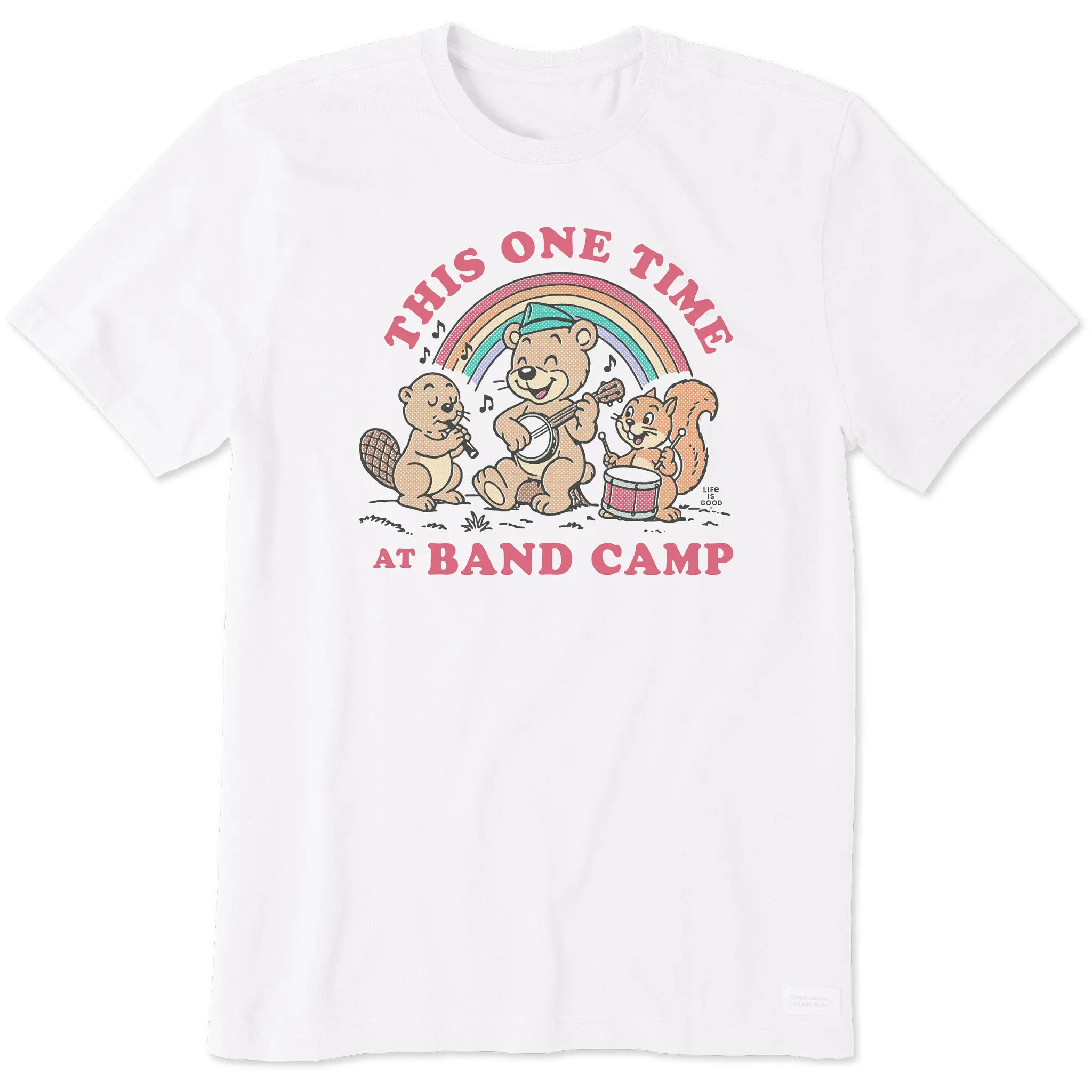 Limited Edition Solid color purity Men's This One Time at Band Camp Short Sleeve Crusher Tee
