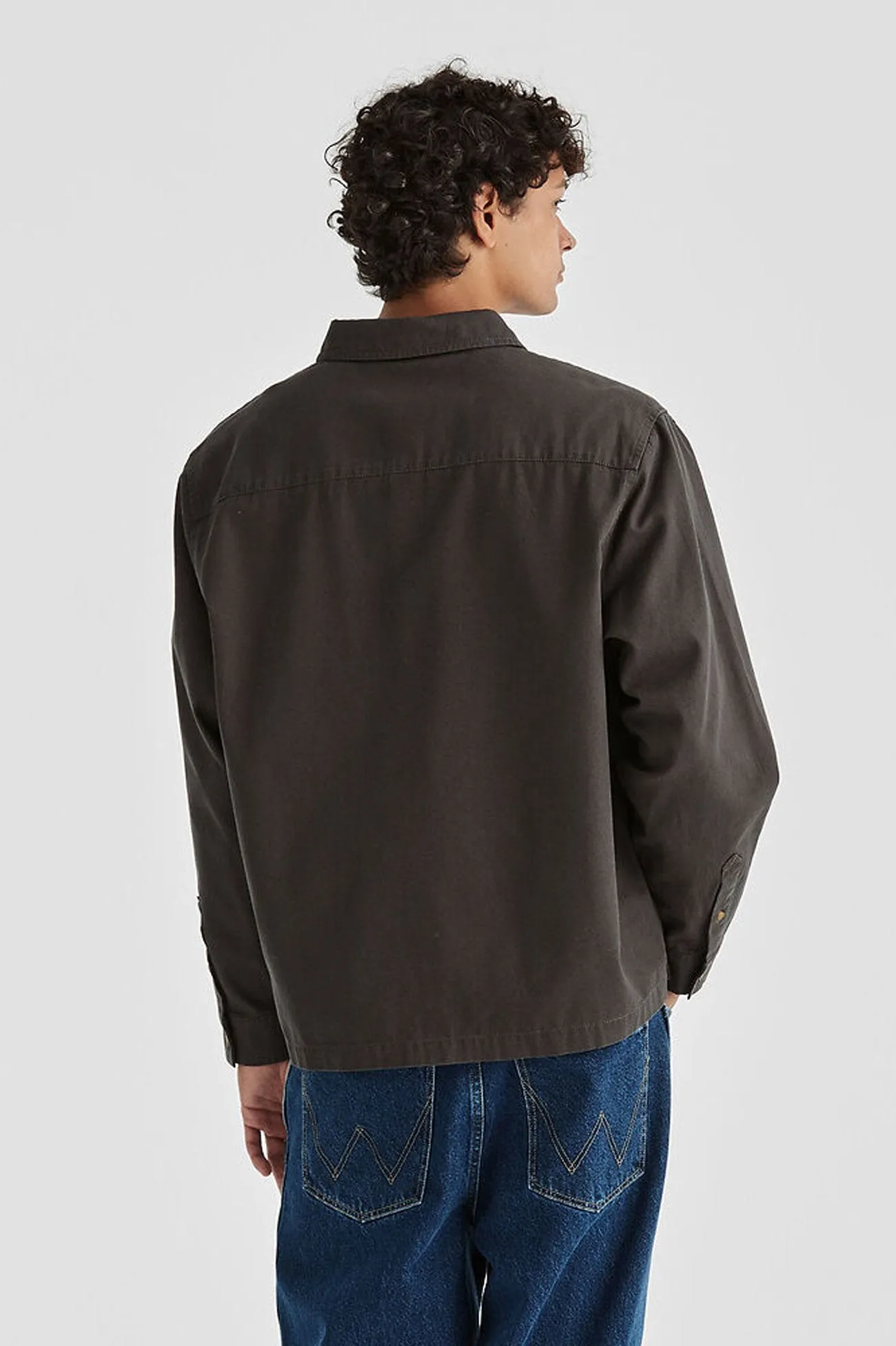 Dylan Long Sleeve Shirt Worn Black Cozy Comfort Look