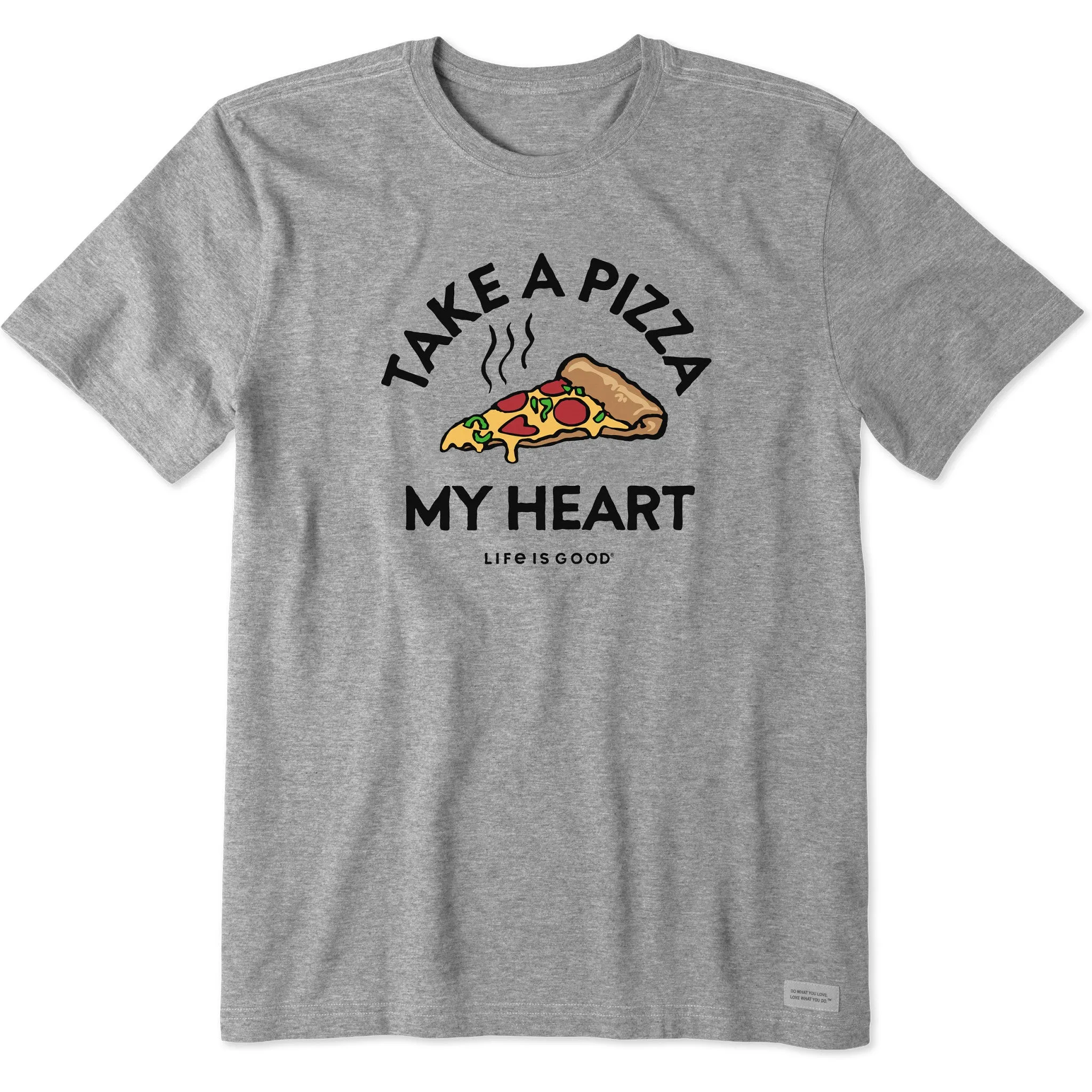 Trendy Basics Thermoregulating Fabric Men's Pizza My Heart Short Sleeve Tee