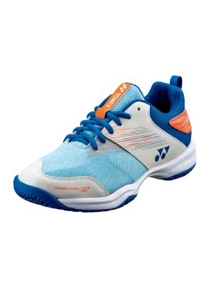 Form Edge Yonex Power Cushion 37 Badminton Shoes (White/Blue)