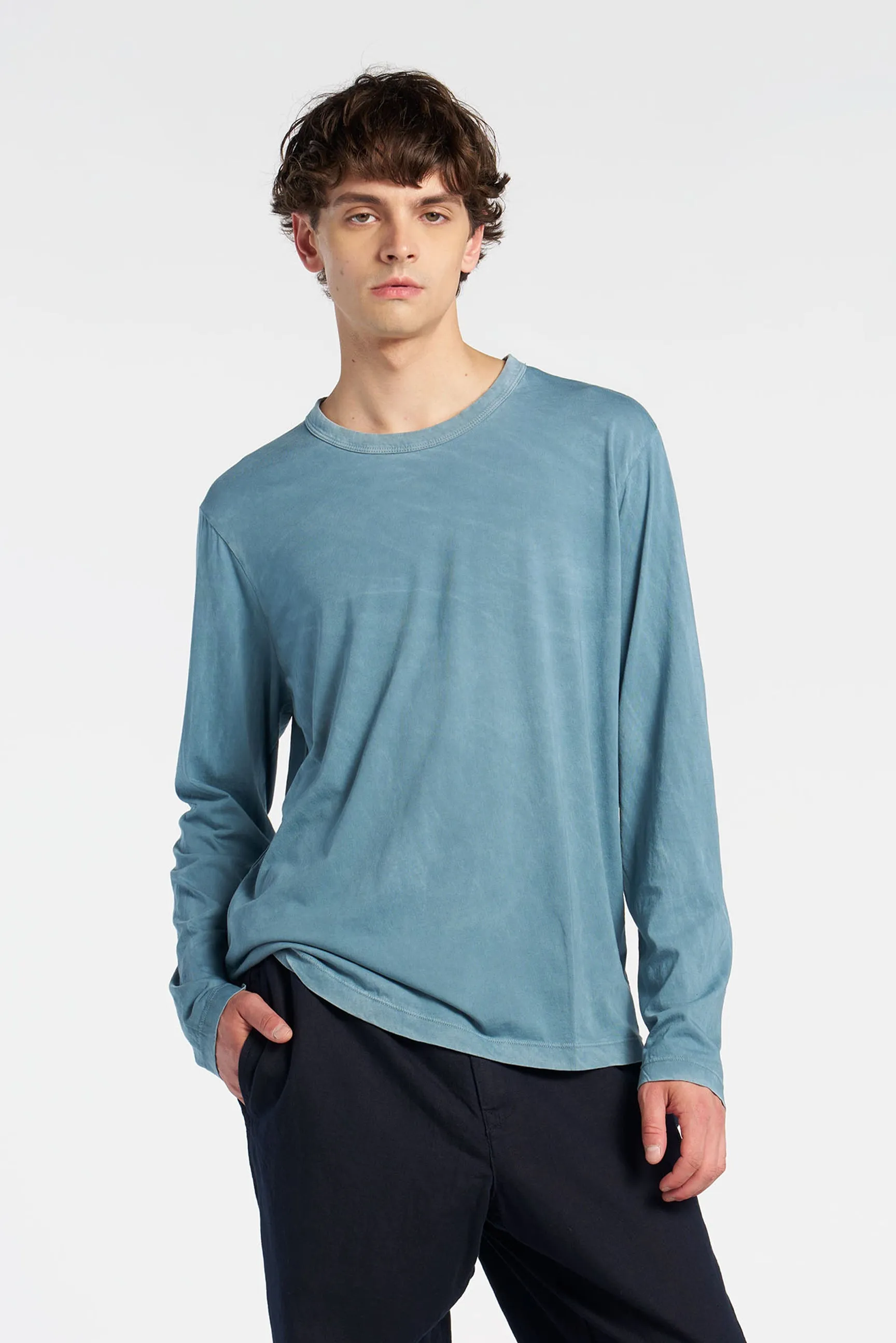 Classic Crew Long Sleeve Shirt Basic Top