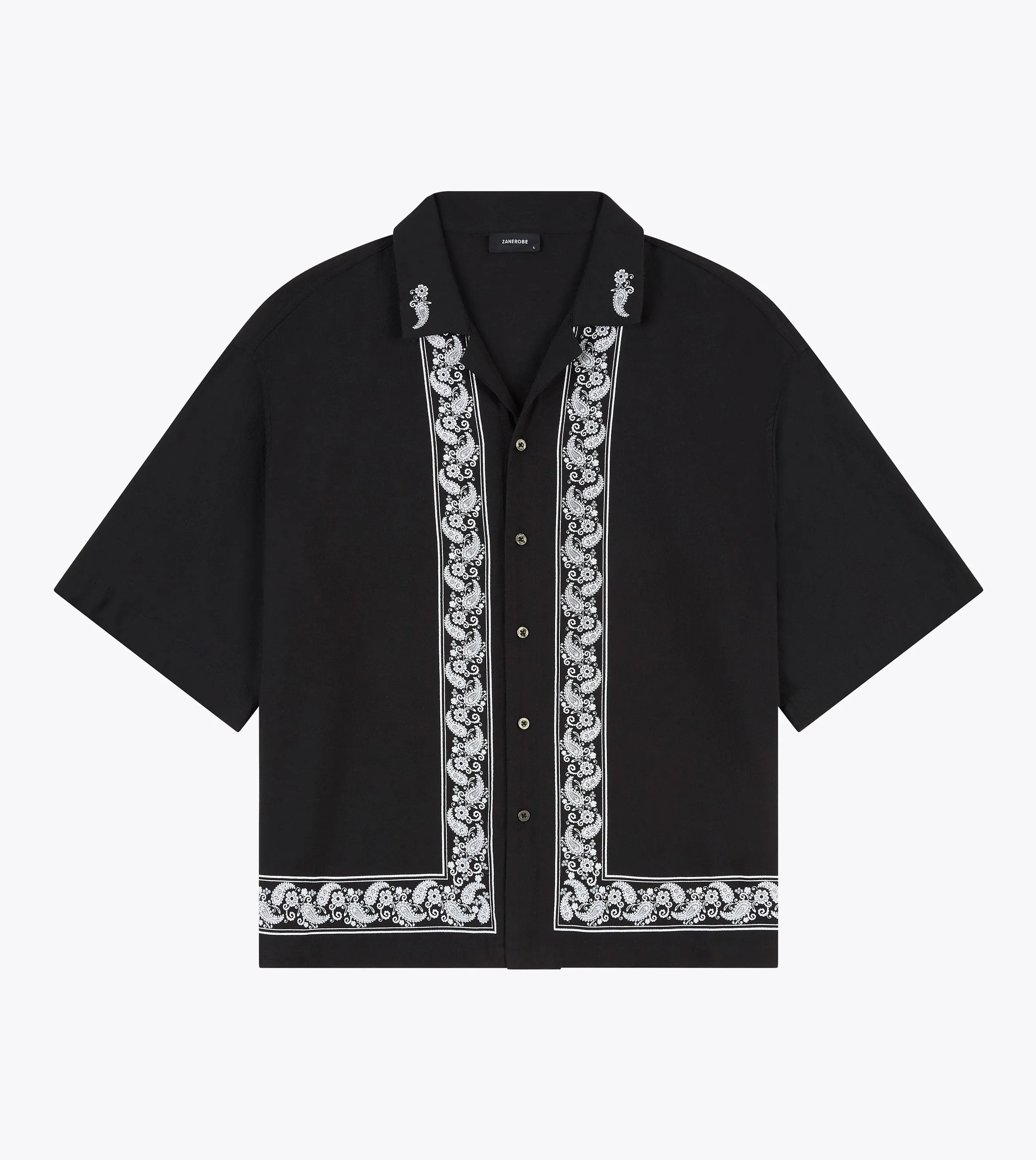 Flow Core GentleWaistband Paisley Channel SS Shirt Black