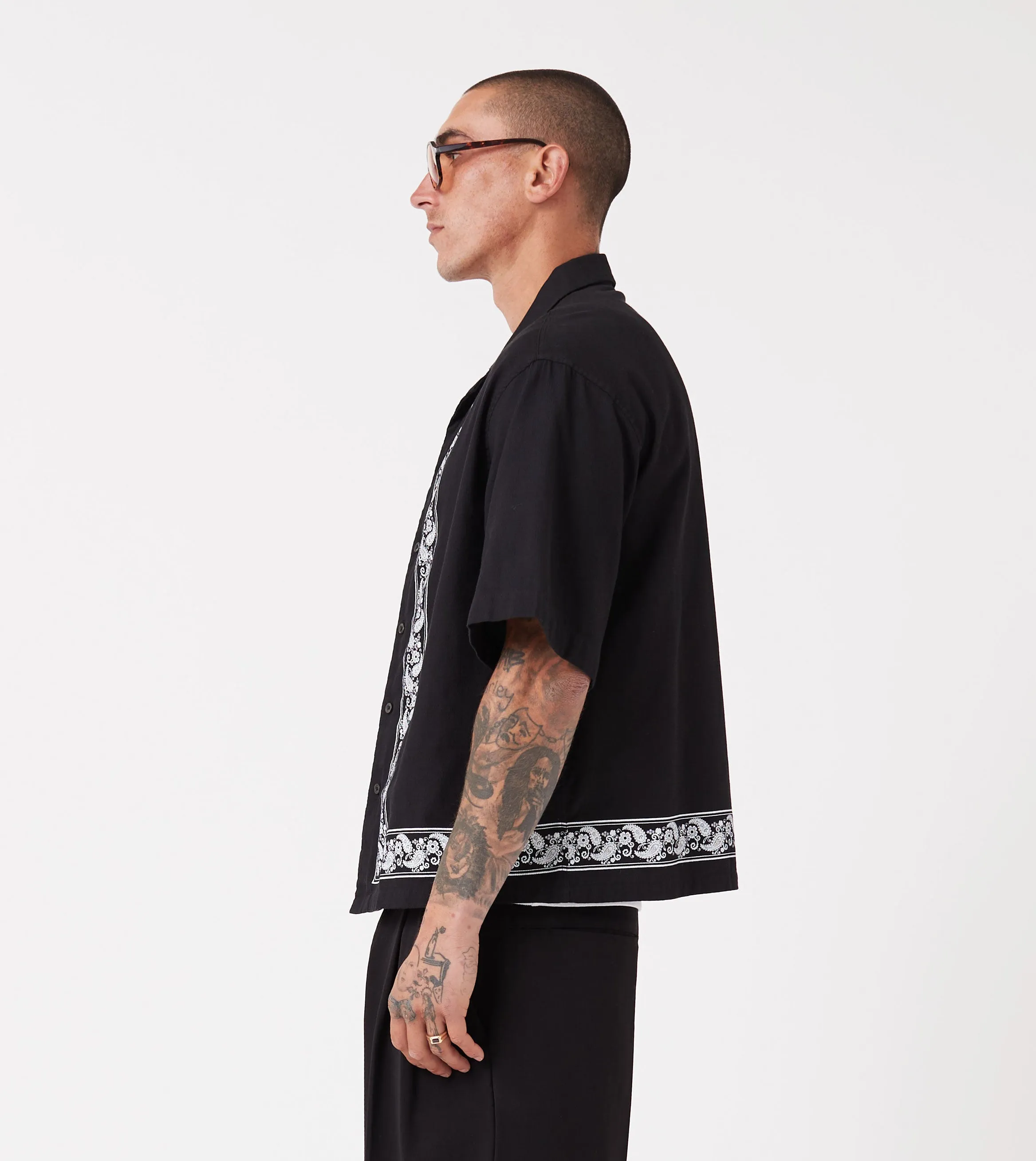 SnagFree Surface Paisley Channel SS Shirt Black