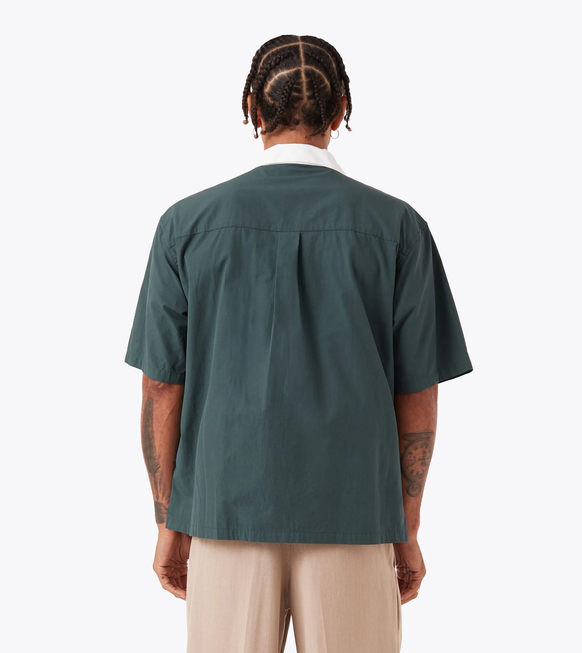 Sky Cool UltraSoftFinish Design House SS Shirt Forest/White