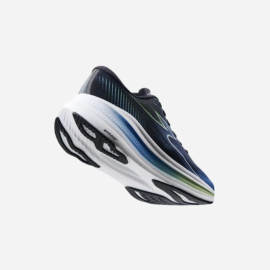 Lace Lock Technology running in humid weather shoes 361-CENTAURI 3: Midnight/Green Figs