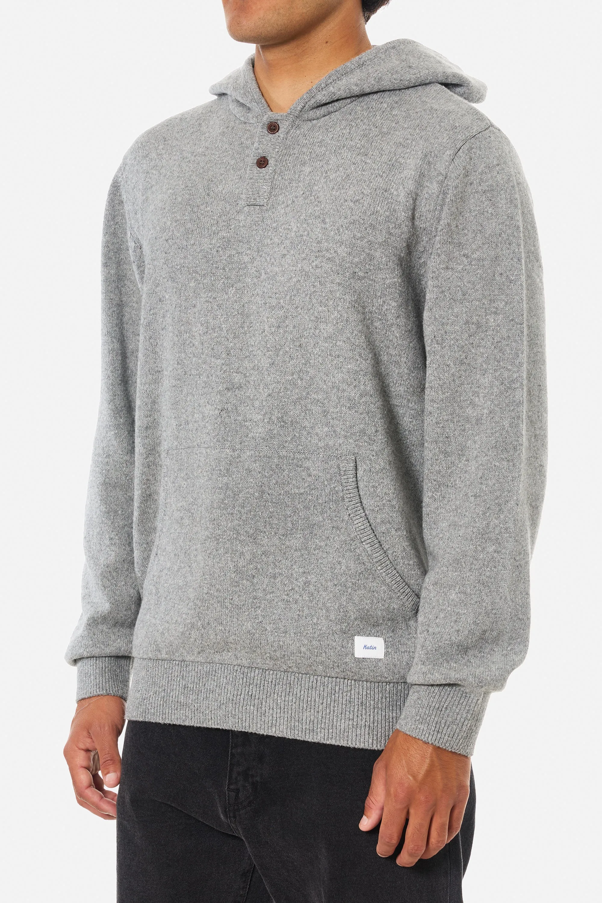 HAYES HOODED HENLEY SWEATER Moisture Wicking Yarn Classic Pick