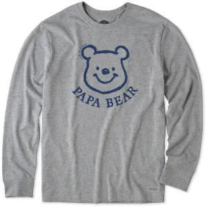 Neutral Color Men's Winnie Papa Bear Long Sleeve Crusher Tee