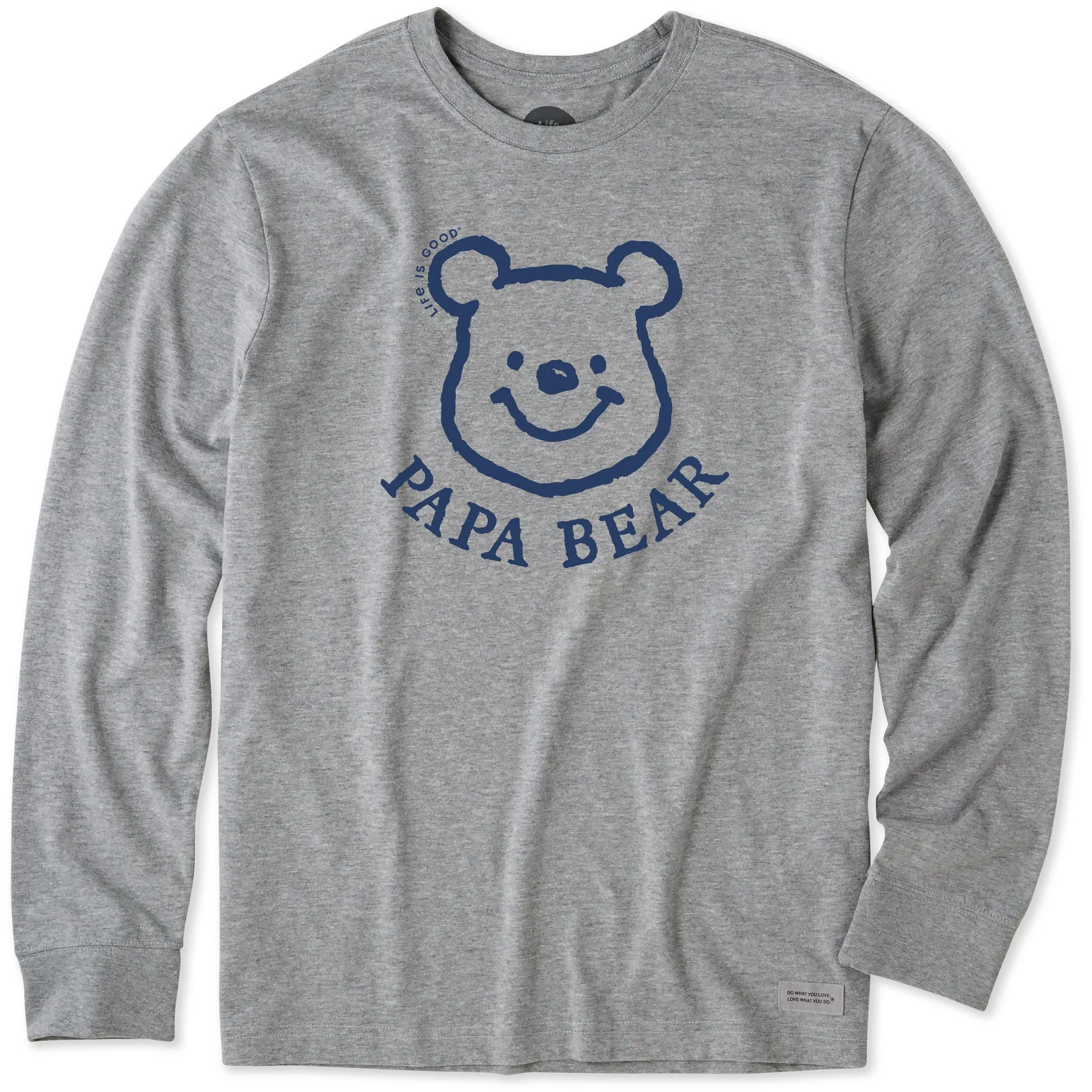 Flexible Shoulder Seams Men's Winnie Papa Bear Long Sleeve Crusher Tee