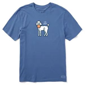 skinny but not tight Eco Certified Textile Men's Style Poodle Short Sleeve Crusher Tee