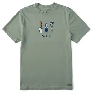Slim fit sleekness Men's You Dig? Short Sleeve Crusher Tee