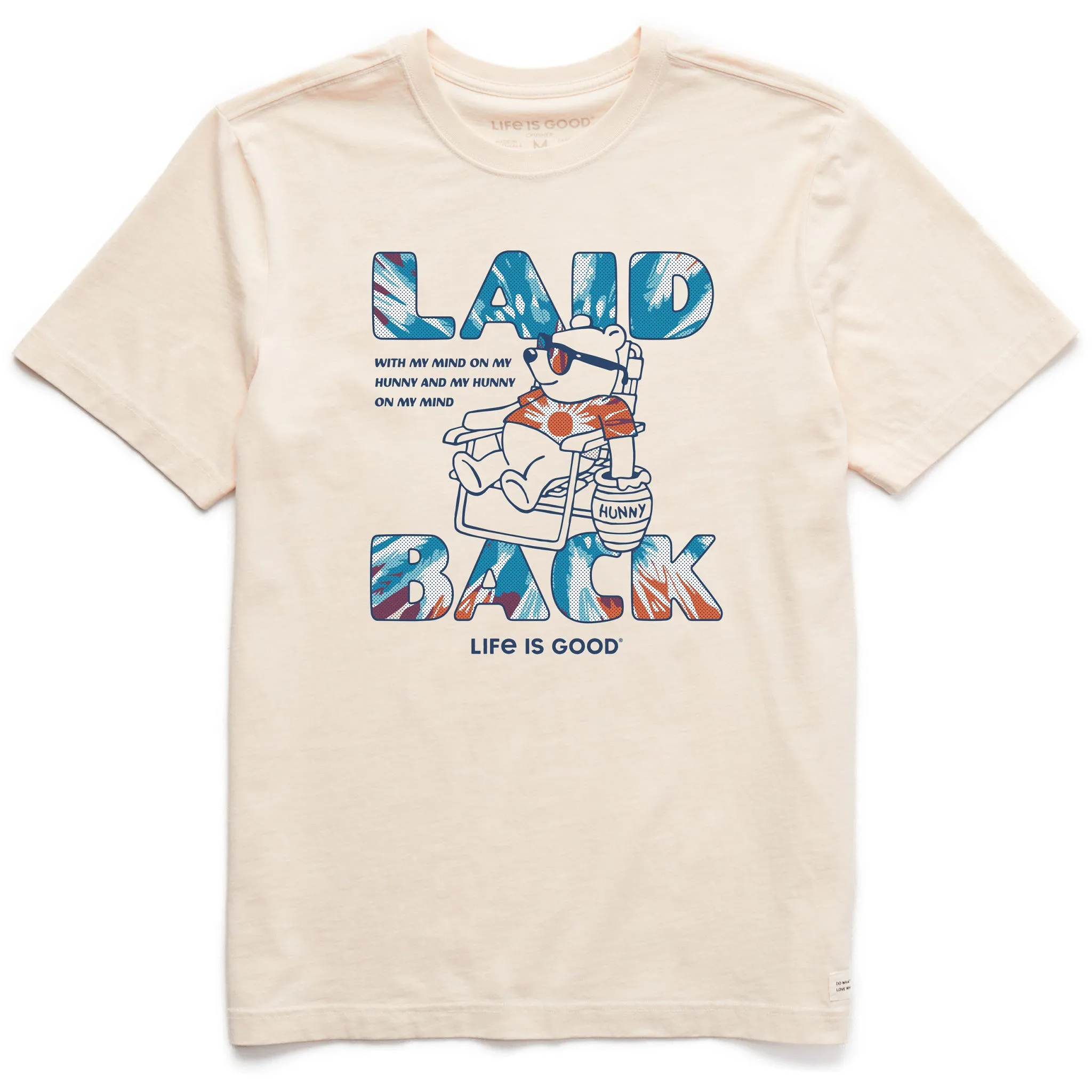 Effortless Fashion Travel Ready Men's Winnie Hunny On My Mind Tie dye Short Sleeve Crusher Tee