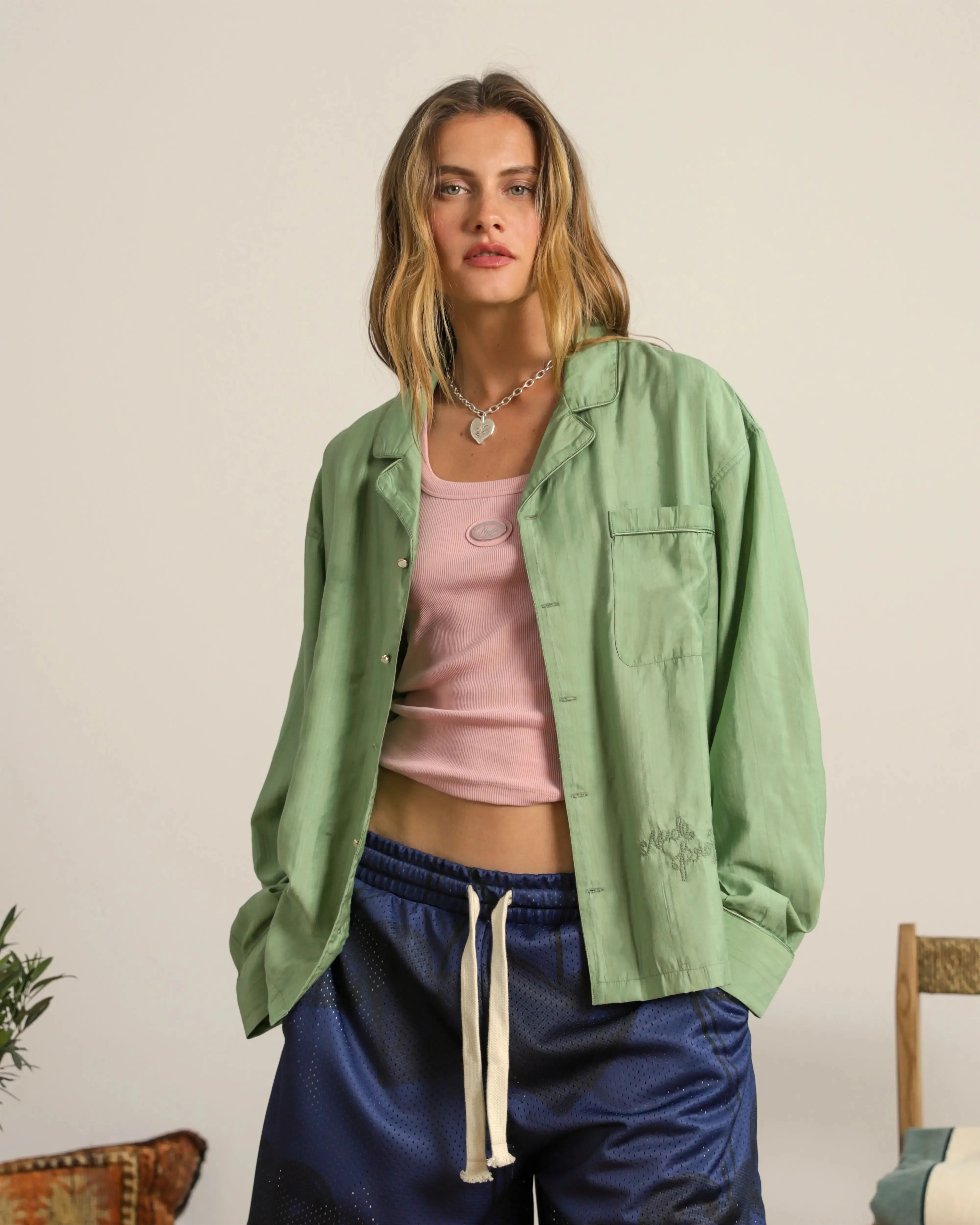 Sleepy Shirt Green Warm Pants