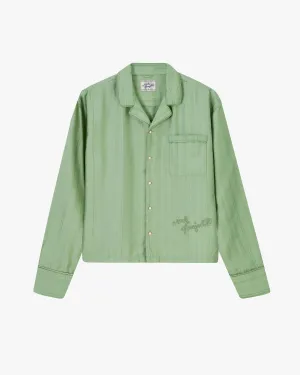 ButterySoftTexture Silver Glow Sleepy Shirt Green