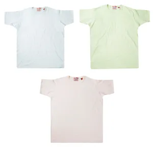 Three Heather Cotton Crew Tee Pack Lake Glow Flexible Fabric Blend