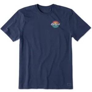 Men's Sun and Water LIG Script Short Sleeve Crusher Tee Anti-bacterial Ribbed collar